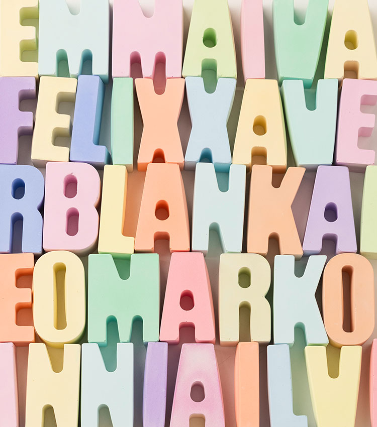 personalisierte Buchstaben Geschenk zur Geburt