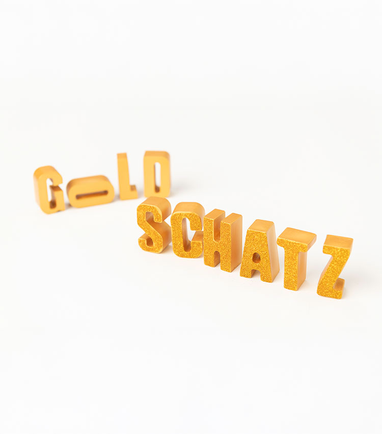 Kollektionen handgegossener Buchstaben von A Star Is Born